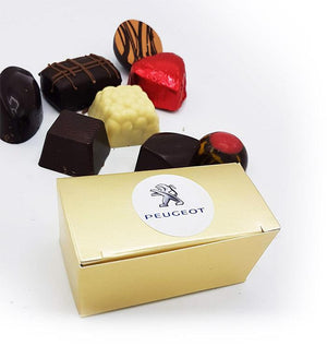 2 Belgische bonbons in doosje (met eigen etiket) - Macaronstore.nl