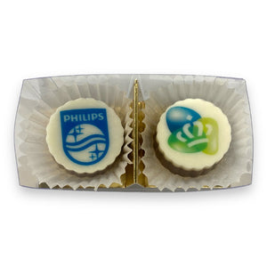 2 bonbons met logo