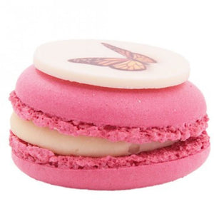 4 macarons met logo in transparant doosje (vanaf 10 doosjes) - Macaronstore.nl