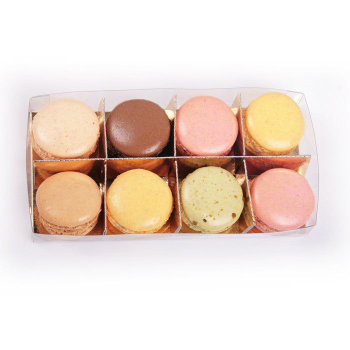 8 Macarons de Paris in transparent packaging 