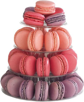 Transparante ronde Macaron standaard max 40 macarons (niet inbegrepen) - Macaronstore.nl