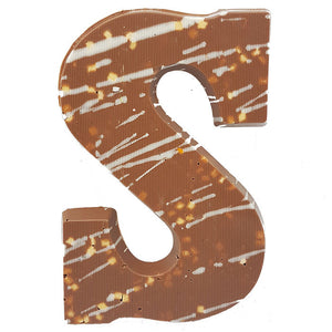 Luxe chocoladeletter Salted Caramel S per stuk - Macaronstore.nl