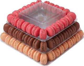 Transparante vierkante Macaron standaard max 210 macarons - Macaronstore.nl