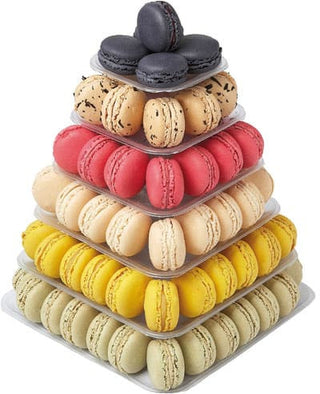 Transparante vierkante Macaron standaard max 210 macarons - Macaronstore.nl